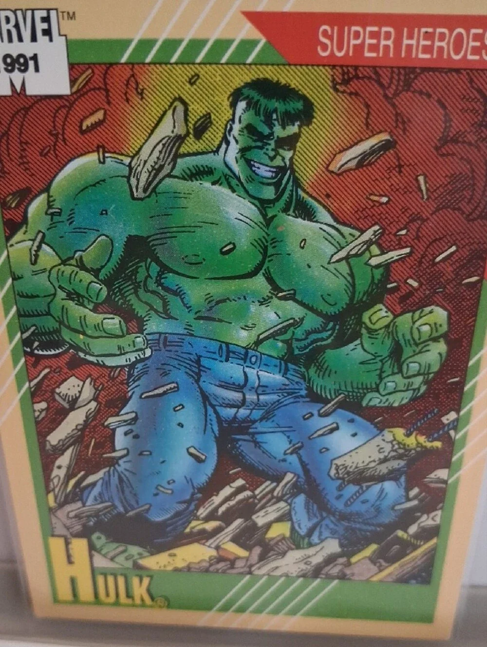Marvel Hulk Comic Art Print - Green Blue Red